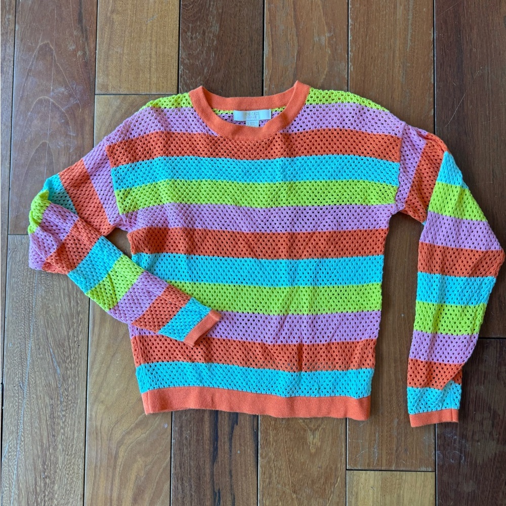 Forever 21 colorful crochet sweater never worn daughter outgrew